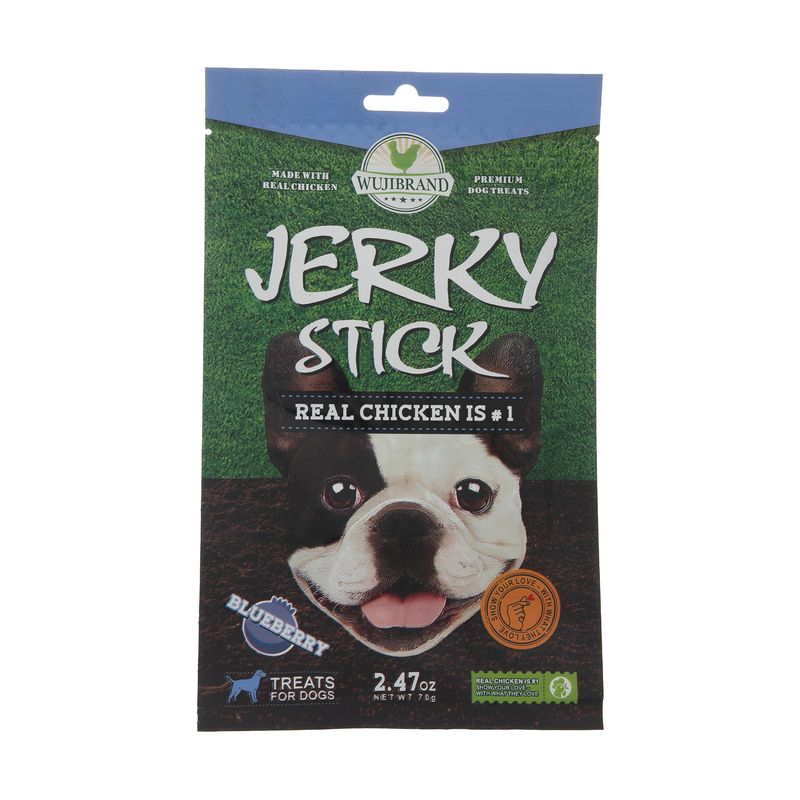 تشویقی سگ ووجی برند مدل  jerky stick blueberry 905879 کد 1533 وزن 70 گرم